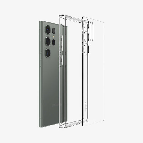ACS05617 - Galaxy S23 Ultra Case Ultra Hybrid in crystal clear showing the back